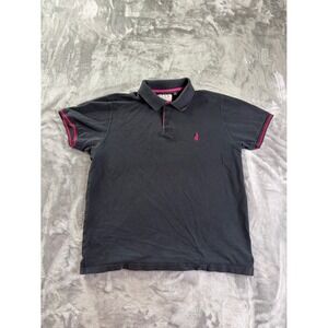 Thomas Pink Men's Classic Fit Polo Shirt Black Tipped Size L Portugal